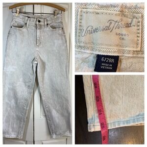 Universal Thread Jeans Womens 6 28R Fit Stone Wash Denim‎ Vintage Straight READ